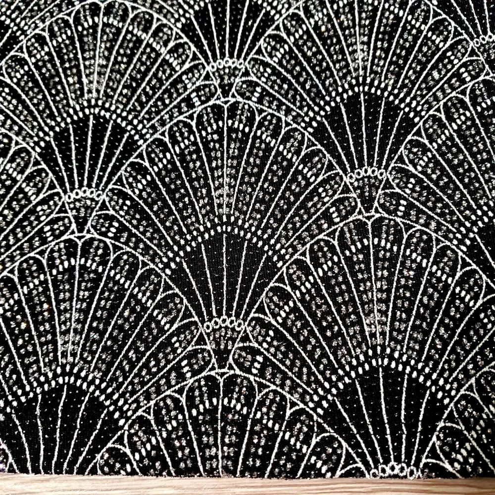 H&M black and silver shimmer sparkle retro skirt size Small glam New Years party - Picture 5 of 8